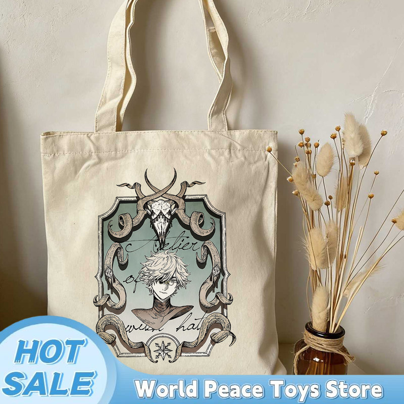 Anime Tote Bag - Tas Belanja Kanvas Atelier Topi Penyihir