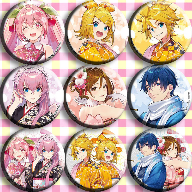 Set Pin Lencana Anime Hatsune  - Anime Merchandise Types ulasan dan harga