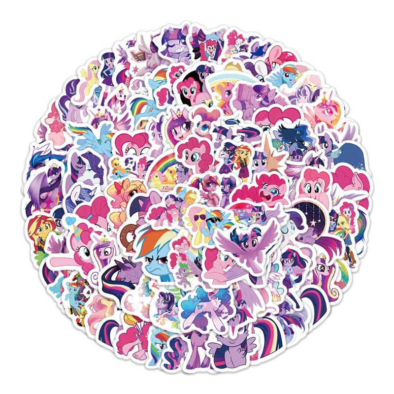 100pcs Stiker Kartun My Little - Anime Merchandise Gift ulasan dan harga